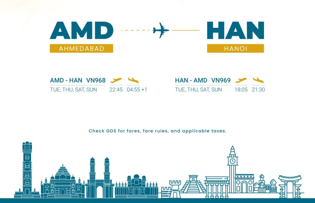 ahmedabad hanoi direct connection